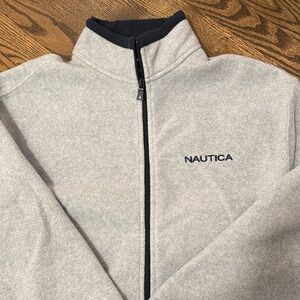 Nautica Gray Zip Up Sweater